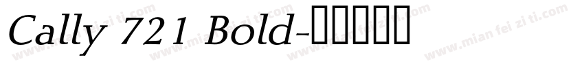 Cally 721 Bold字体转换